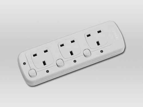 10A 250V～Three-position square pin socket with switch socket